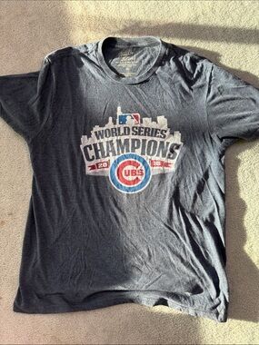 Chicago Cubs World Series Champions 2016 Graphic Tee - Navy - Medium